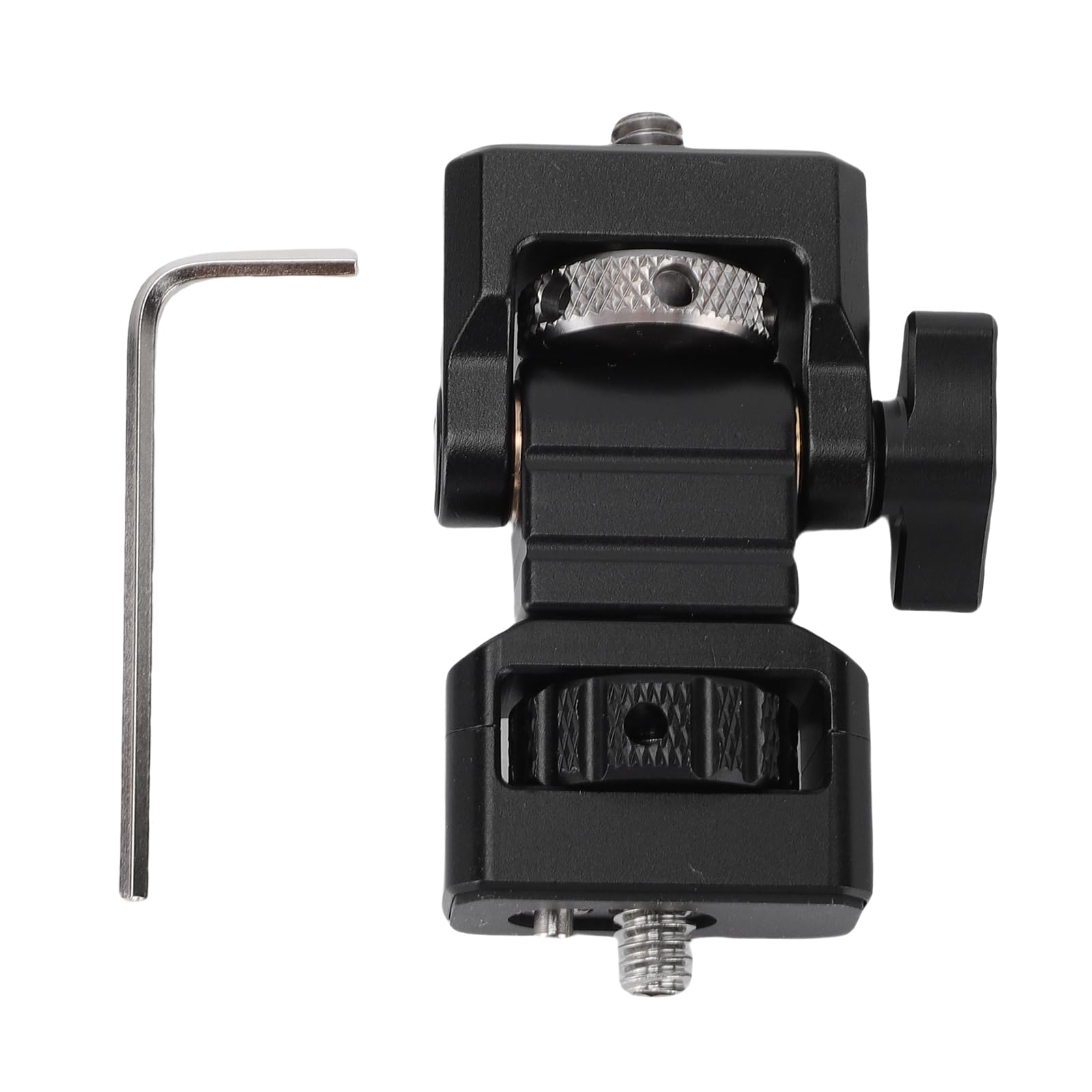 Jectse Support D'écran de Caméra avec Vis de 1/4 Pouces, Support D'écran de Caméra Anti-Torsion pour Cages de Caméra, Pivotant à 360° et Amortissement D'inclinaison Réglable à 180°