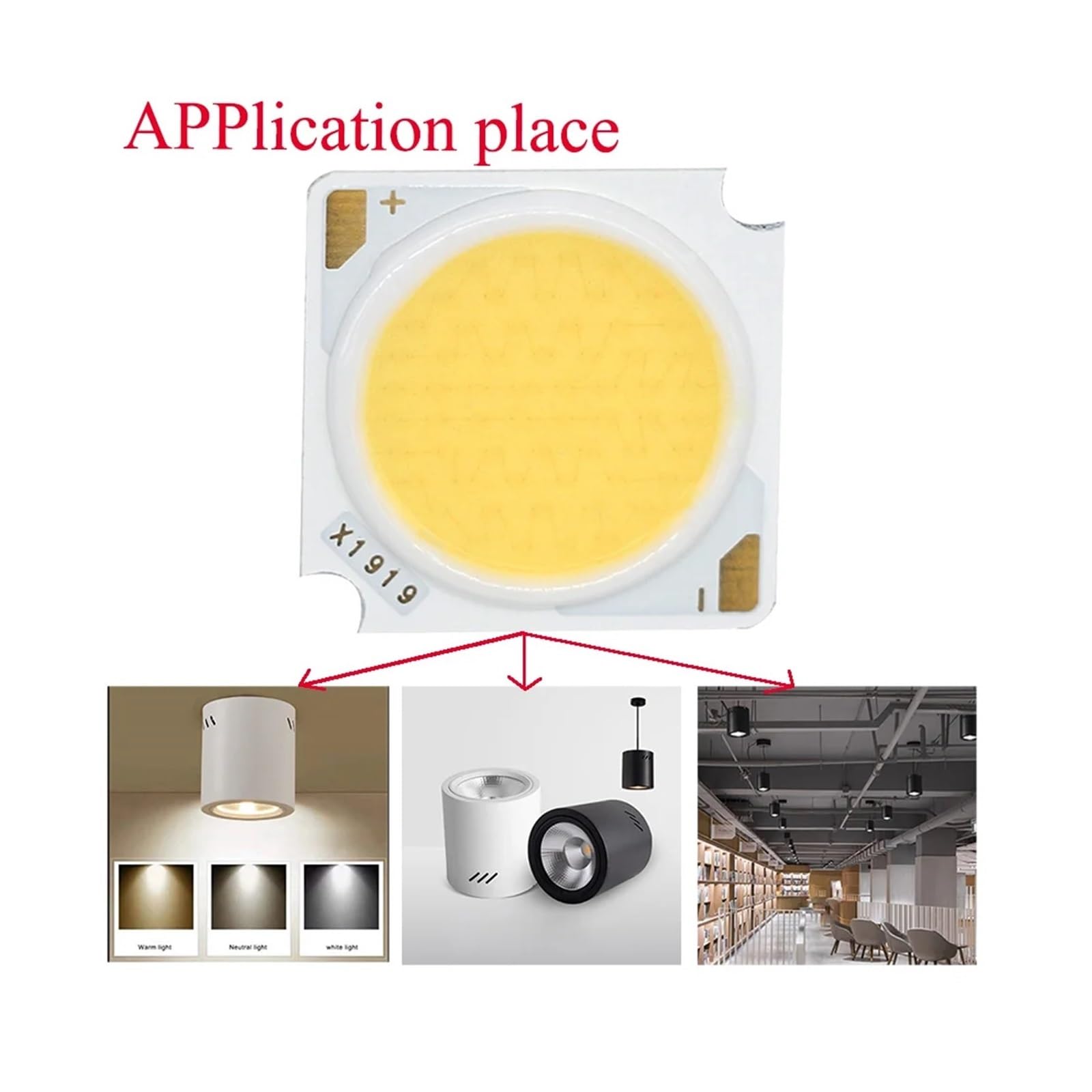 MAMA'S PEARL 10 pezzi 10W 20W 30W 40W 50W High CRI90 COB LED Diodo a emissione di luce Chip Bridgelux 1919 LED Ra90 Led Cob Lampadina LED Luce da binario a LED(3000K,DC30-33V_50W)