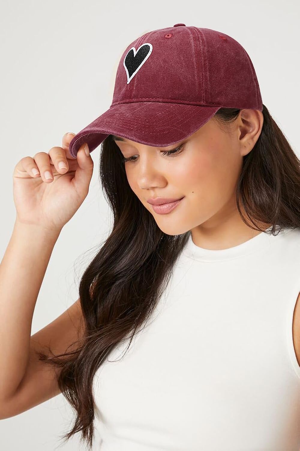 XYIYI Vintage Washed Distressed Baseball Cap Adjustable Cotton Dad Hat for Women Men - Image 2