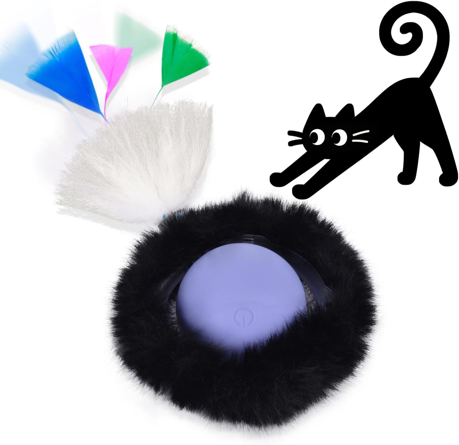 ORSDA Juguetes para gatos de interior, bola móvil activada interactiva, bola rodante rápida automática para gatos adultos, juego de captura de