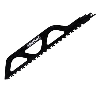 Homdum 12 inch Siporex Reciprocating Saw Blade with Tungsten Carbide Teeth for Cutting Aerated Concrete Blocks and AAC Concrete Bricks Cutter Blade fits Saber saw machine size 305mm