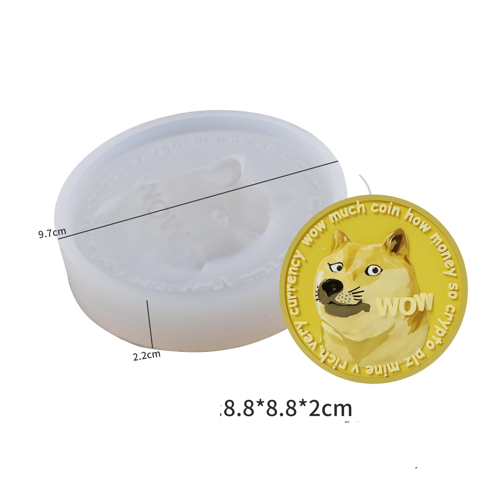 Amazon.co.jp: Doge コイン型 ドージコイン キャンドル型 ドージコイン 樹脂型 粘土型 ジュエリー 樹脂鋳造型 キャンドル作り  クラフト用品 3D型 シリコーン型 樹脂鋳造型 動物型 : ホビー