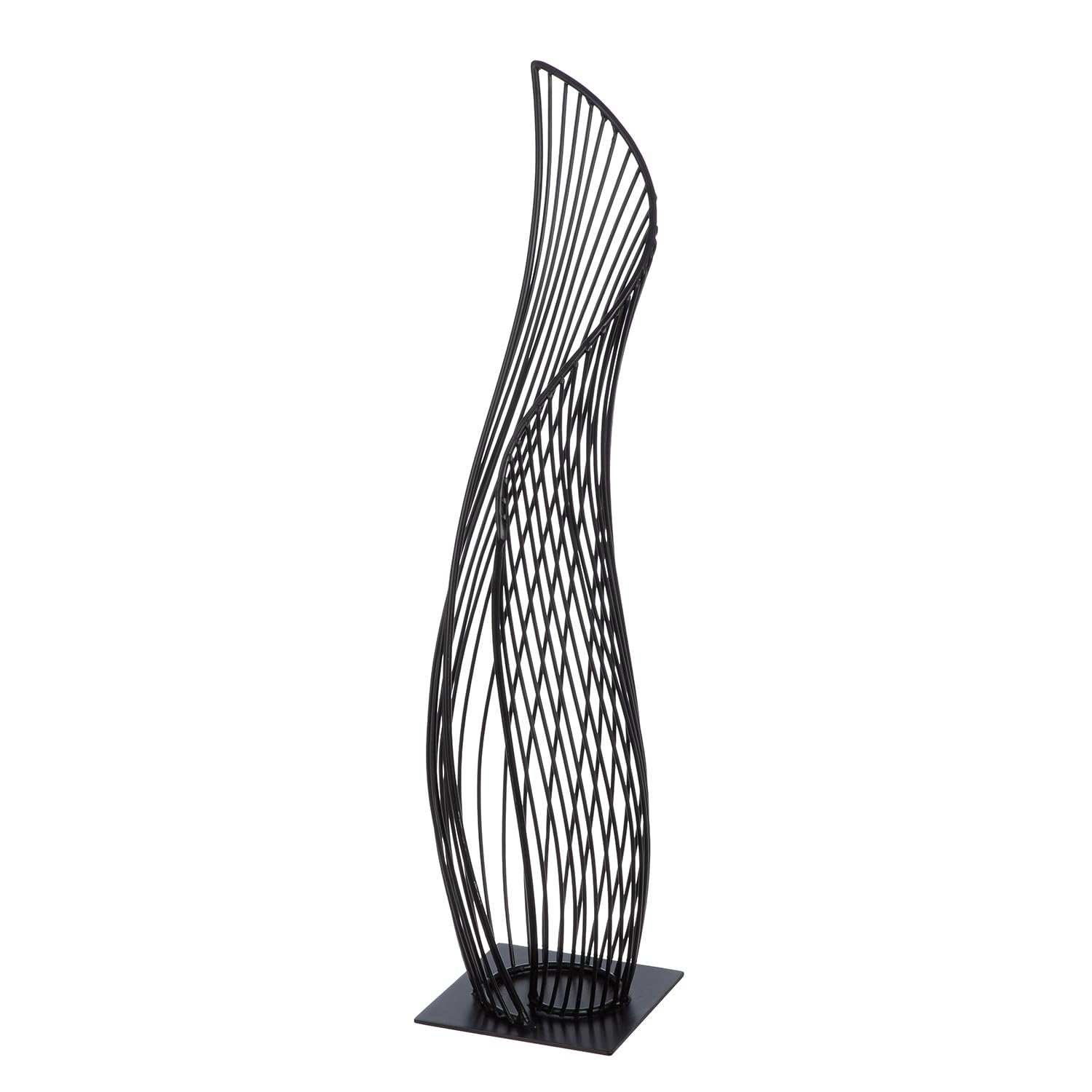 Casablanca Decorative Object The Swing Made of Metal - Matte Black - Height 57 cm x Width 14 cm - Table Decoration