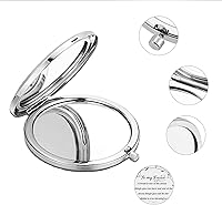 Vista 3 de CREATCABIN Regalo para mejor amiga, espejo de maquillaje, regalo de amistad, cita inspiradora, espejo de bolsillo compacto de dos caras, regalo