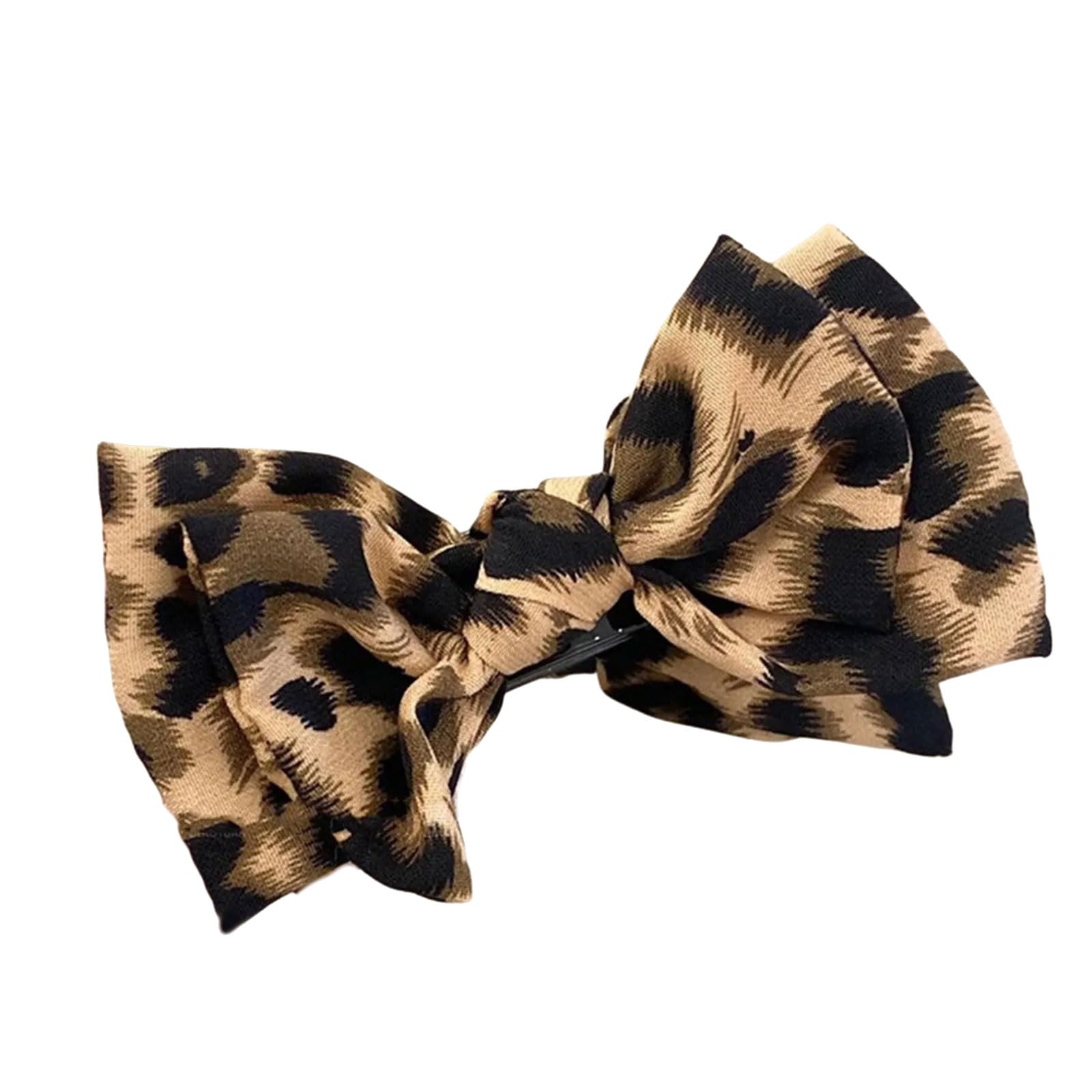 YUXITA Animal Pattern Bowknot Hair Clip For Women NonSlip Ponytail Holder Clamp For Thick Fine Updos Styling Tool