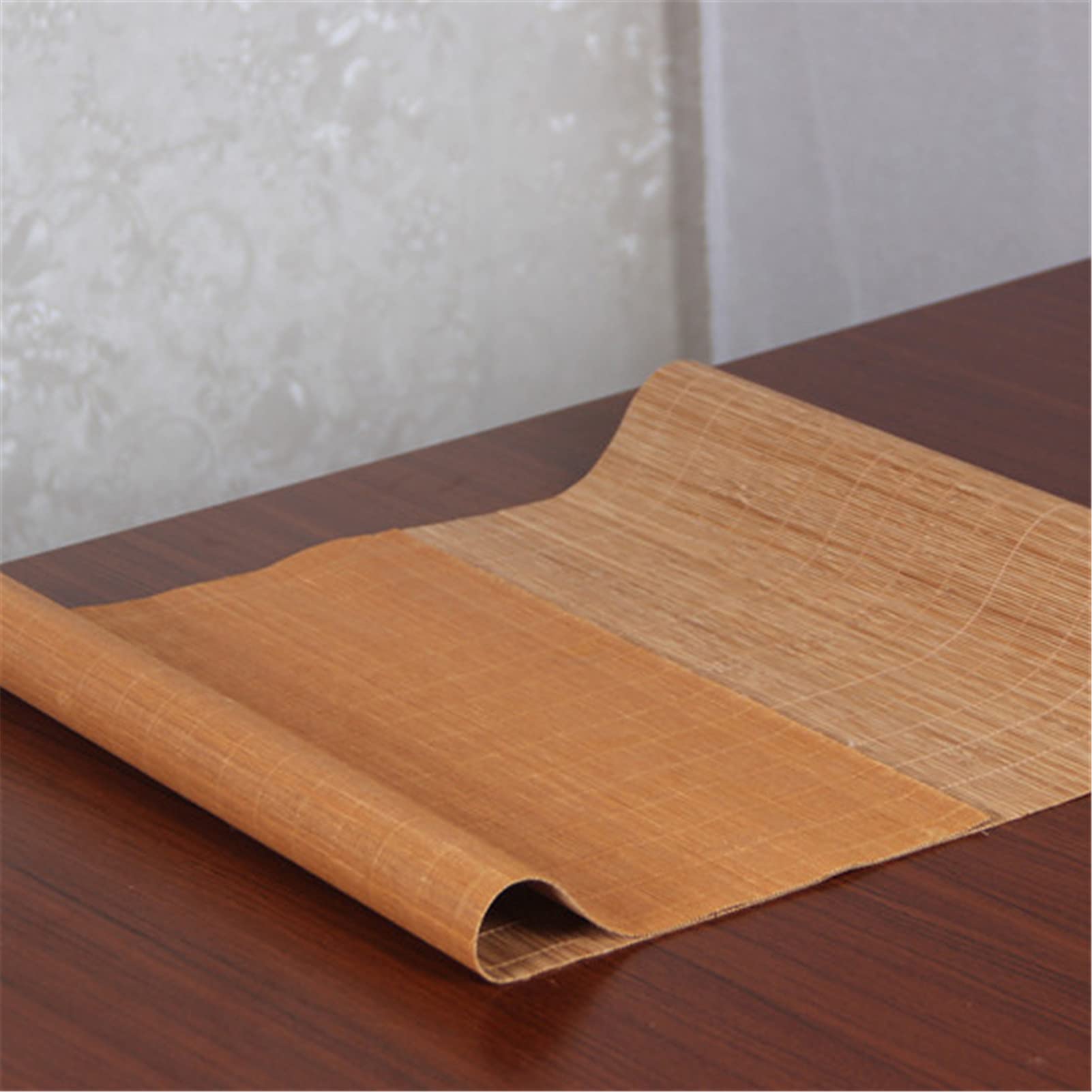 ArinkO Chemin de Table en Bambou Durable résistant à la Chaleur, Facile à Nettoyer et Parfait pour la Cuisine, Les cafés, Les Mariages – Taille : 40 x 270 cm/15,7" x 106,2"