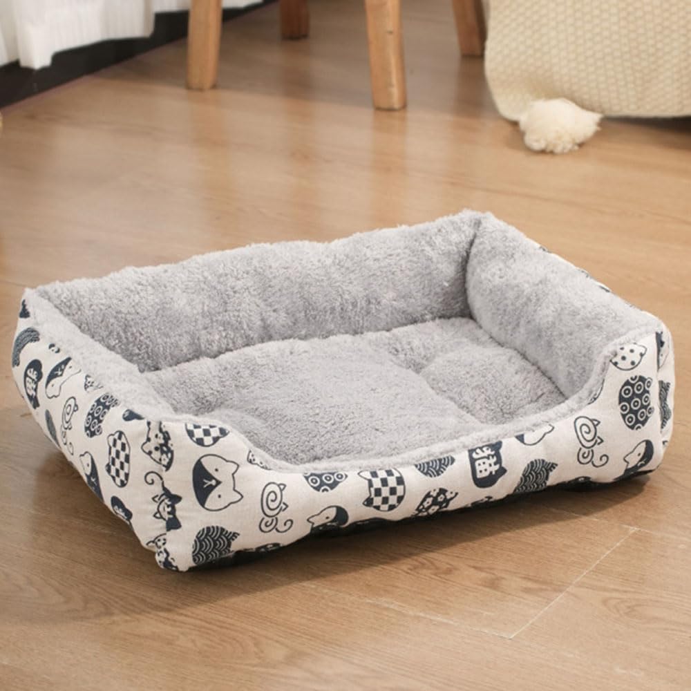 Hixingo Dog Bed for Medium Small Puppy kitten, Fluffy Anti AnXiety Cat Bed, Machine Washable Dog Mat, Fluffy Comfortable Mat for cat for Living Room, Bedroom, Balcony (Cat,XXXL (90x70cm))