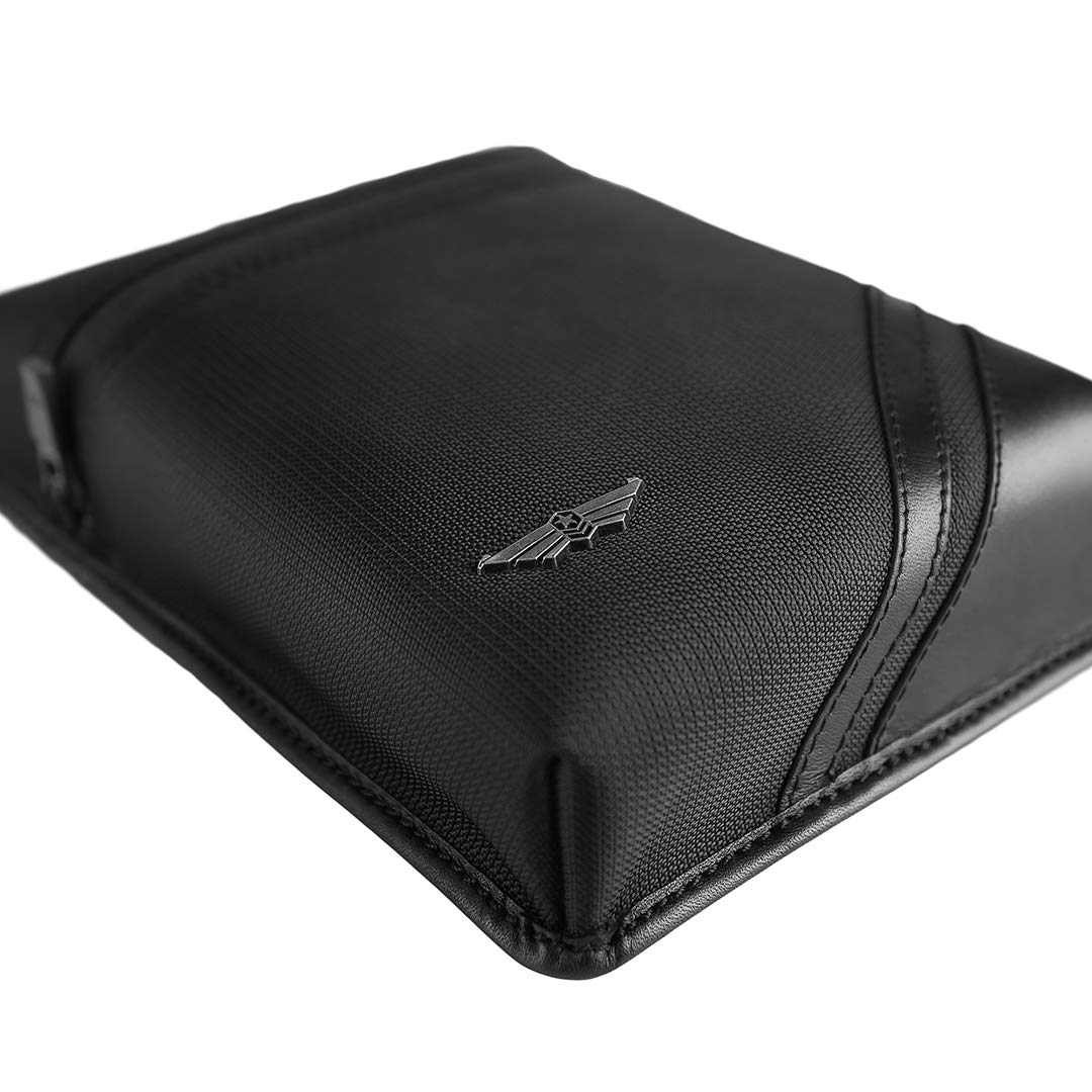 Motorrad-Tankrucksack mit Magnet – Vintage Vollrindsleder und Nylon – wasserdicht und leicht – ergonomisch – langlebig – schwarz