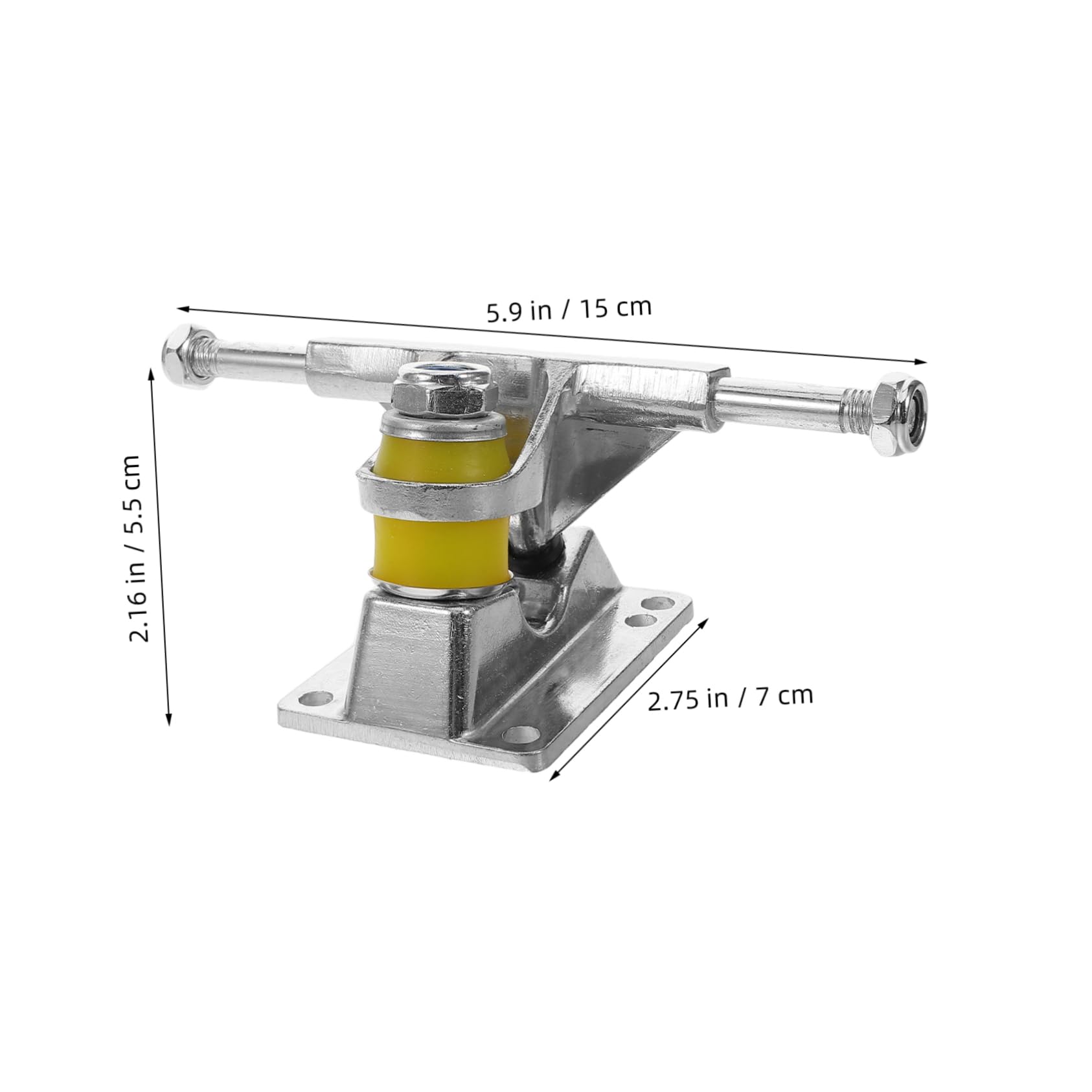 GANAZONO Trucks Construction de de D'aluminium Argenté Alliage Skateboard en Accessoire Duo Robuste et Matériau Réutilisable pour Remplacement et Support de Planche
