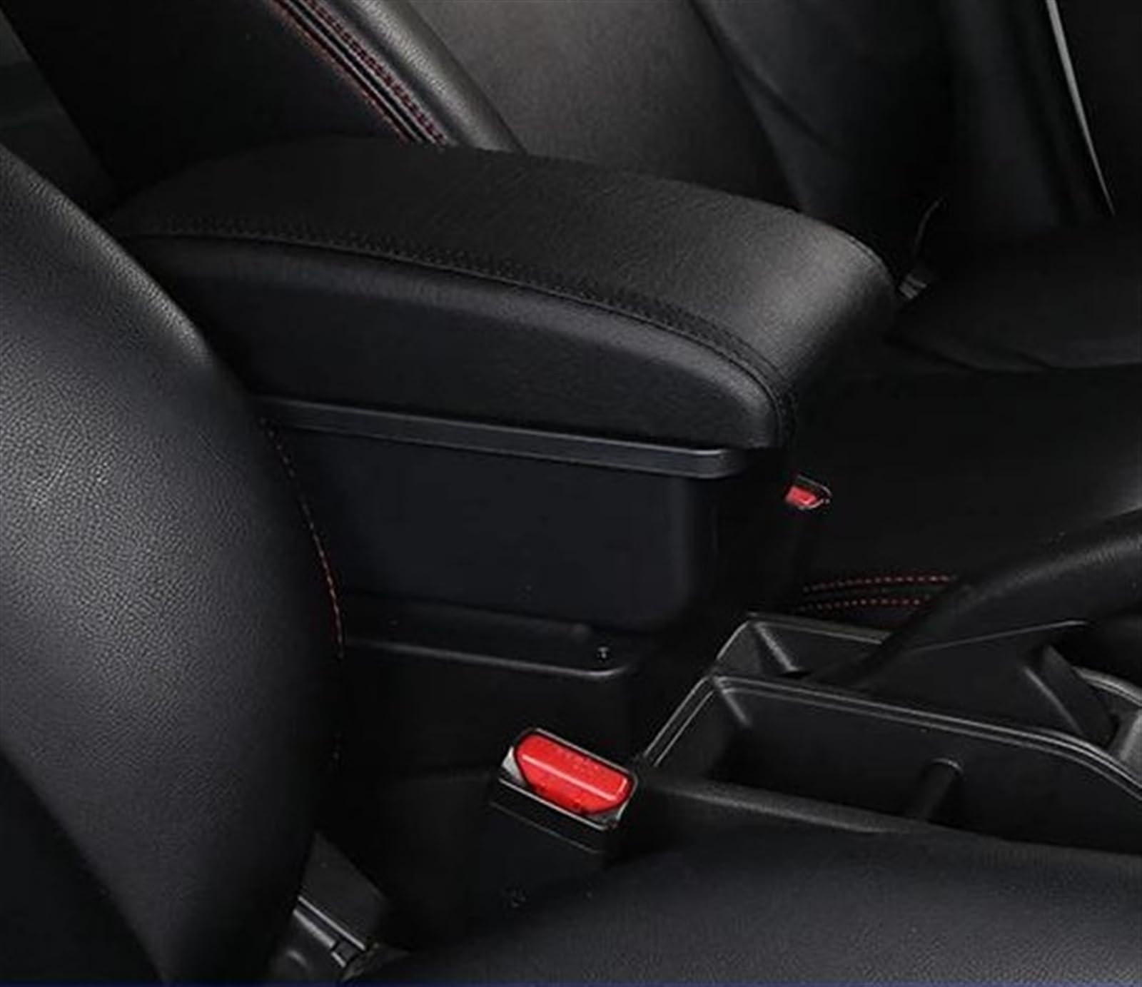 NMJLQW Storage Rack Car Armrest Retrofit Storage Box Car Accessories Interior Details For Terrano 3(B2 Black line 3USB)