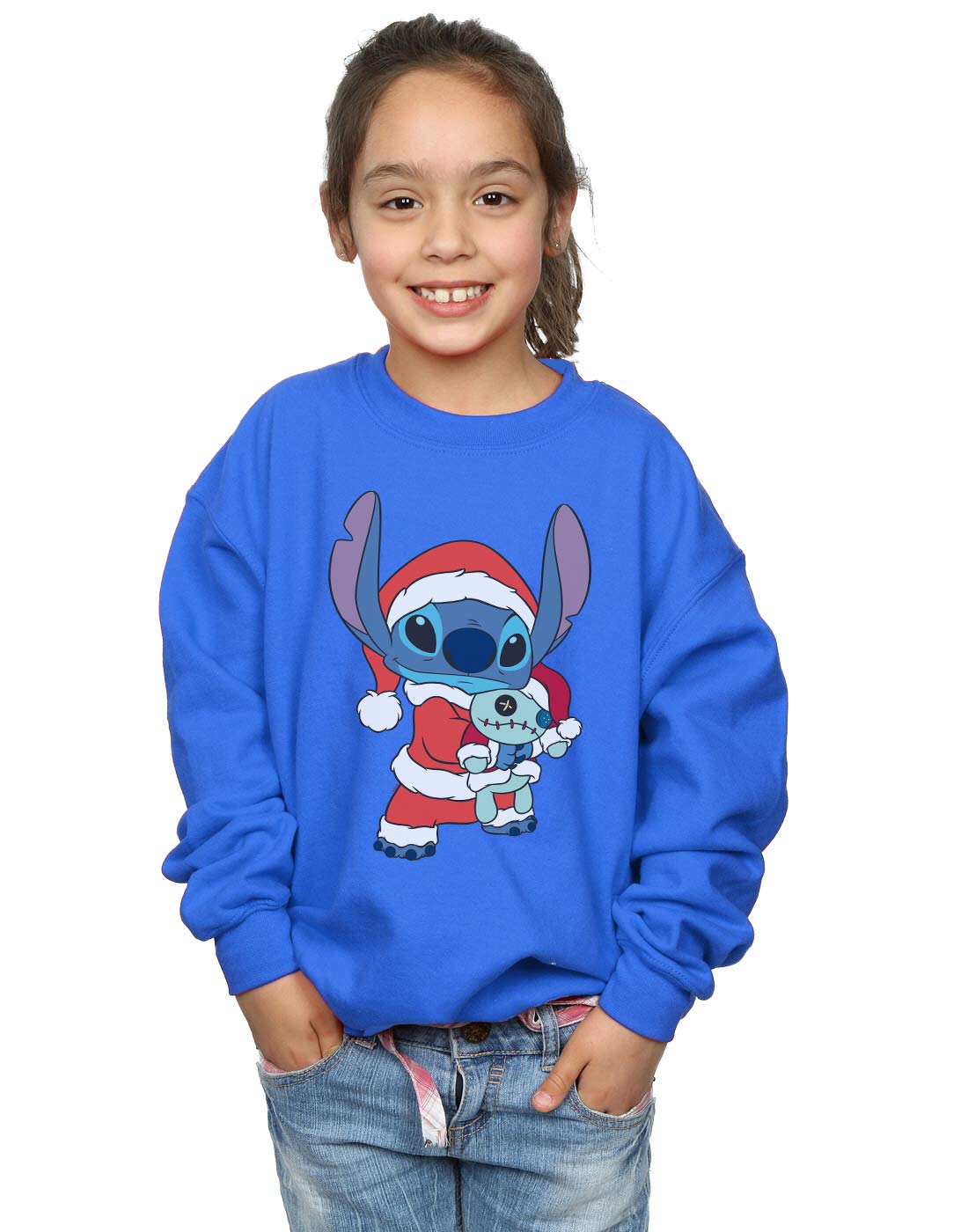 Disney Lilo and Stitch Christmas Sweatshirt Blue 5-6 Years