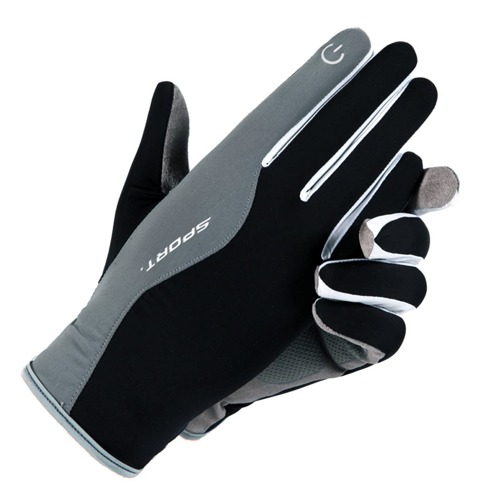 IPENNY Unisex Elastic Summer Gloves for Men, Women, Non-Slip Anti-UV Breathable Gloves, Sunscreen Ice Silk Cooling Thin Mittens for Driving Bike Cycling