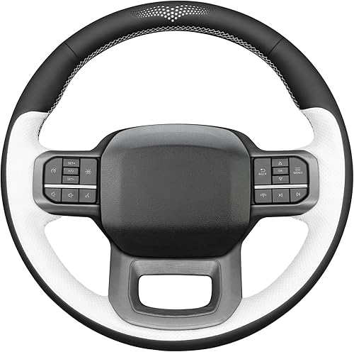 Miniatura 106 de MEWANT Hand Stitched Car Steering Wheel Wrap Cover for Ford F-150 2021-2023 / F-150 Lightning 2022-2023 Steering Wheel Accessories