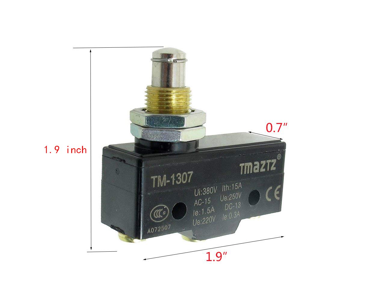 YXQ TM-1307 Micro Limit Switch AC 380V 15A SPDT NO NC Panel Mount