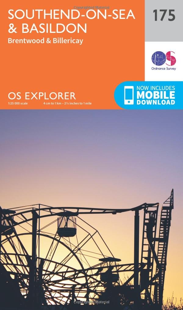 Ordnance Survey Explorer Map 175 Southend-on-Sea and Basildon