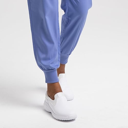 Miniatura 7 de Hawkwell Zapatos de enfermería ligeros sin cordones para mujer, cómodos zapatos de trabajo antideslizantes