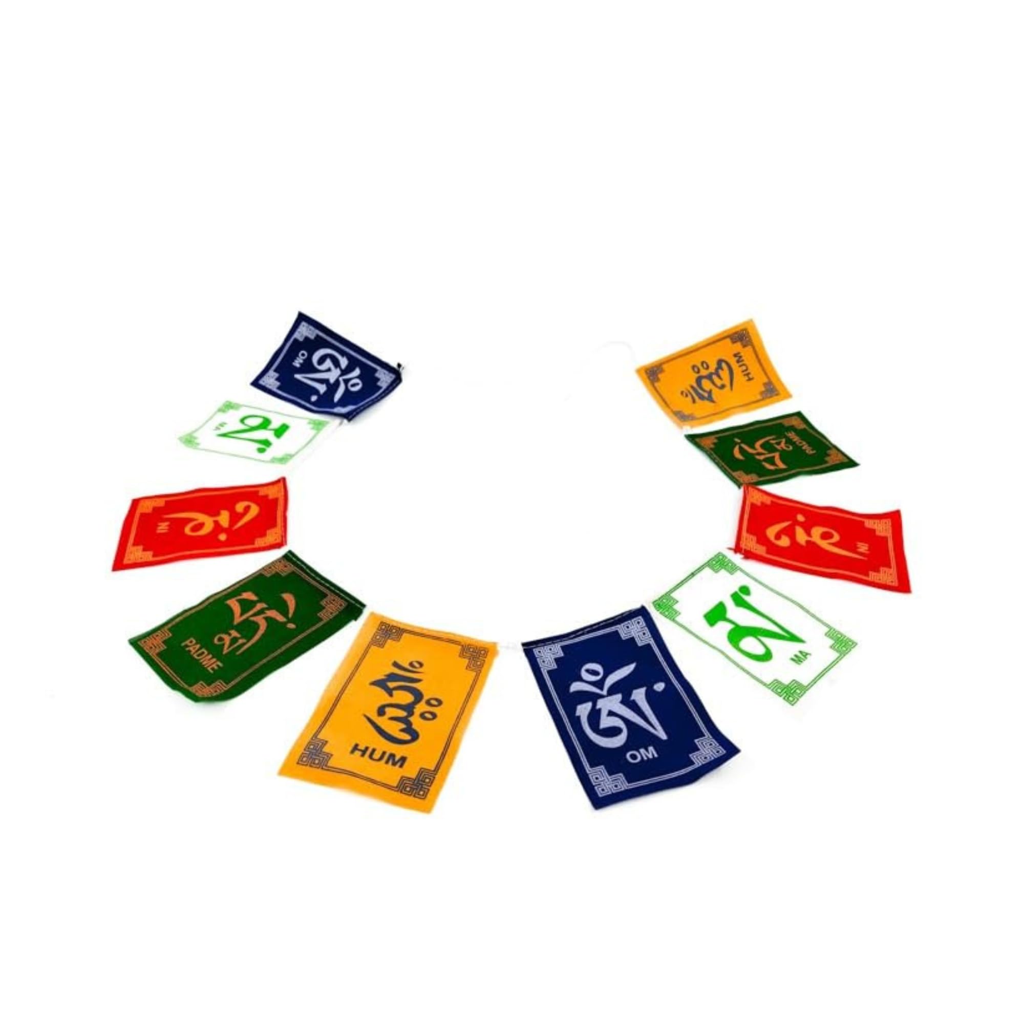 PANCIKAA Tibetan Prayer Flag for Car | Peace Mantra Leh Ladakh Flag | Home Wall Hanging Décor | Buddha Om Mani Padme Hum | Spiritual Decoration for Home, Office, Bike & Travel | 3.9Ft - Multicolor - Image 6 thumbnail