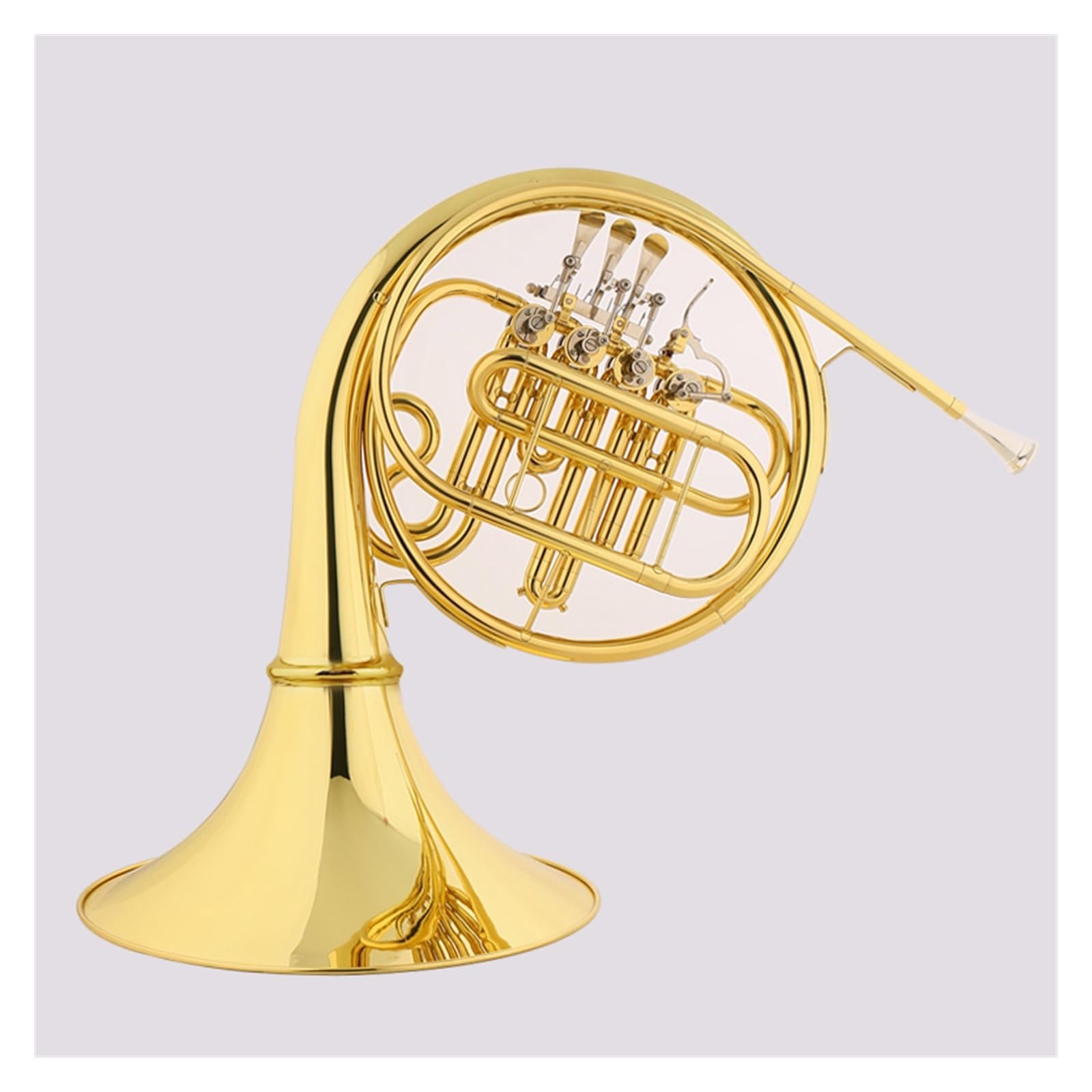 4-key Double Row French Horn F/Bb Professional Brass Band Instrument With Accessories French Horn Set - Image 3