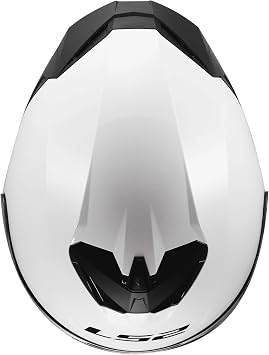 LS2 FF820 RAPID III Full Face Motorcycle Helmet - SOLID GLOSS WHITE - XS (52-53cm)