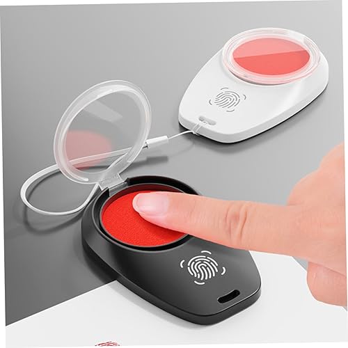 Miniatura 4 de 3pcs Quick-Drying Fingerprint Identification Pad Portable Notary Supplies for Applications Ink Pad for Thumbprints Efficient Stamping White Black