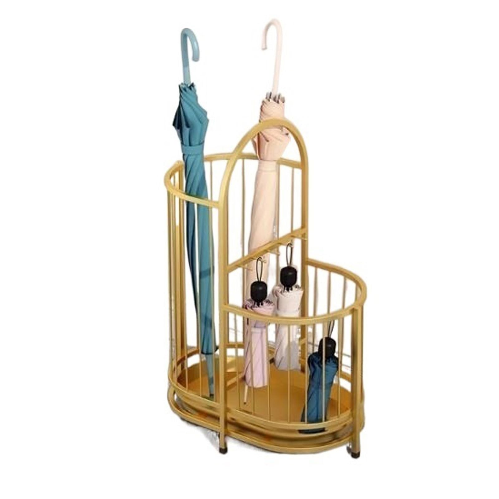 Seau à parapluie creux en métal pour une décoration de maison et bureau