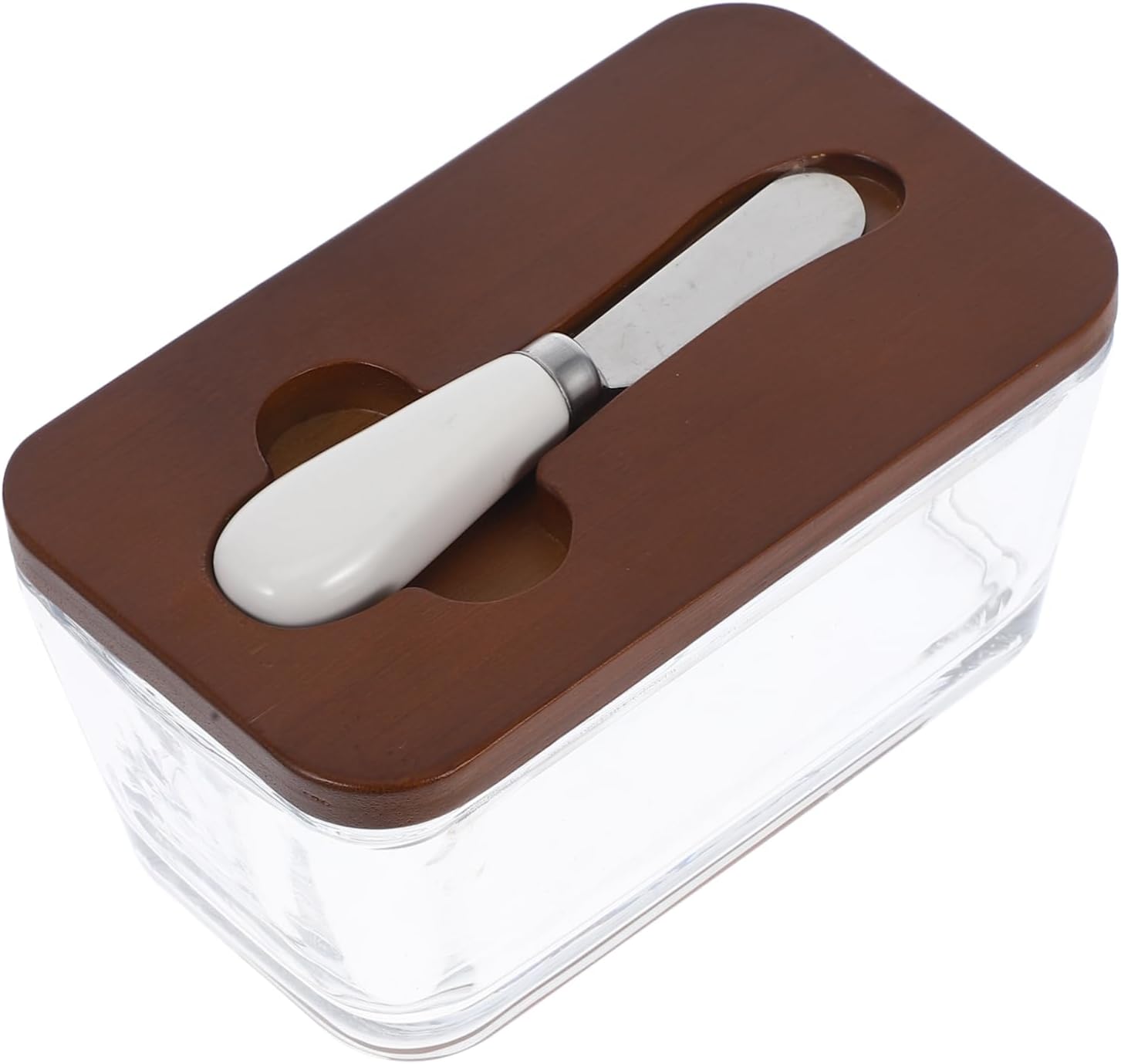 Butter Dishes Glass Butter Box Lid Airtight Keeper Counter Storage Turner for Refrigerator Cheese Jar