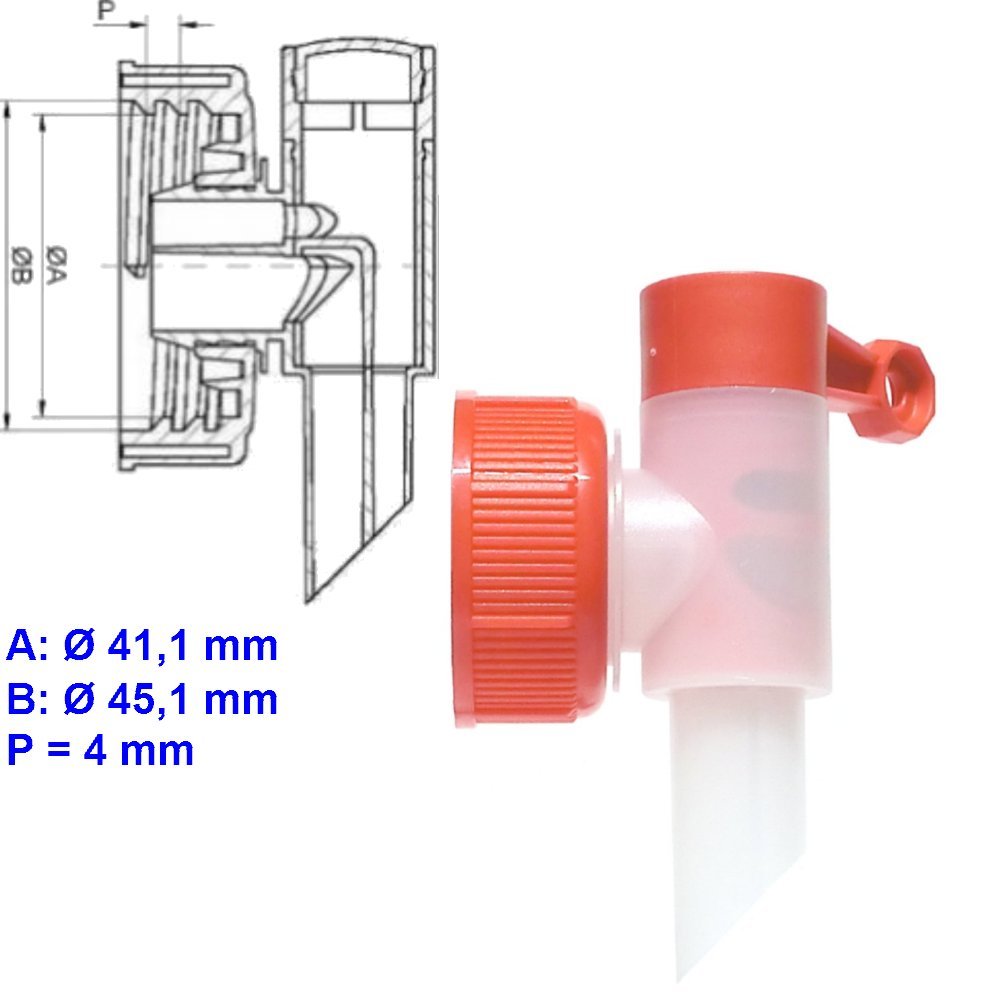 Rubinetto Dosatore Profi Power 4 Pezzi - Per Bidone 5L E 10L Filettatura DIN 45 - Foto 6