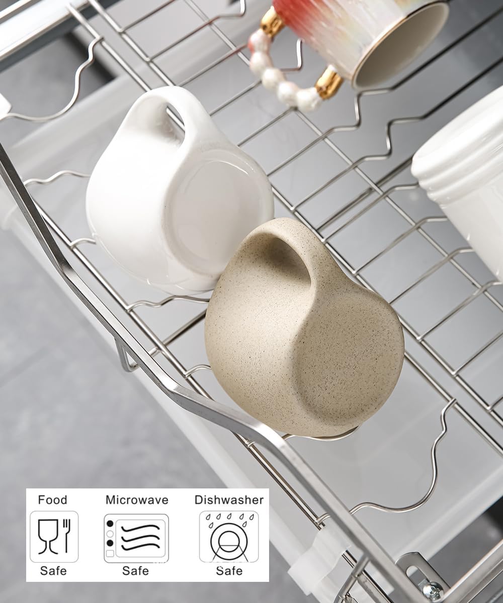 6 Oz Coffee Cup Mug Espresso Cups Set, Ceramic Cup with Natural Acacia Wood Saucer for Espresso, Latte, Cappuccino Coffee, Tea, Unglazed Porcelain Arty Mug (Natural Earthiness Finish) - Image 6