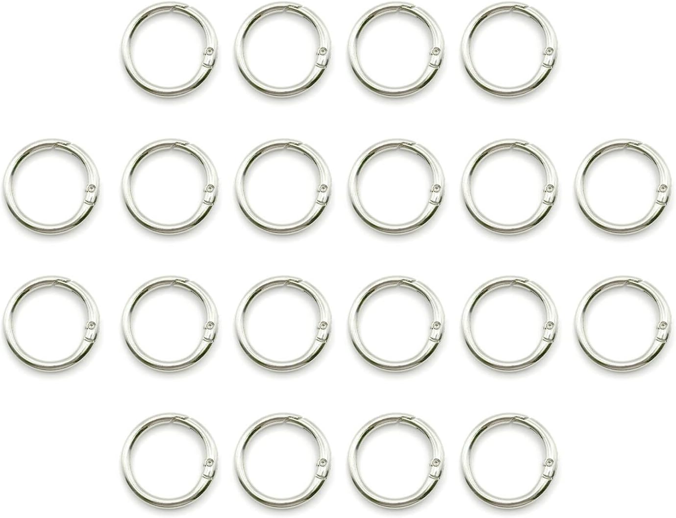 Amazon.com: 20 Pack 0.5 Inch Round Buckle Clip，Spring Circle Carabiner ...
