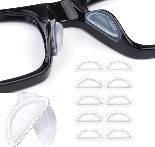 Miniatura 10 de Almohadillas de nariz para gafas, almohadillas de nariz de silicona para gafas, almohadillas de nariz suaves antideslizantes para marcos de plástico