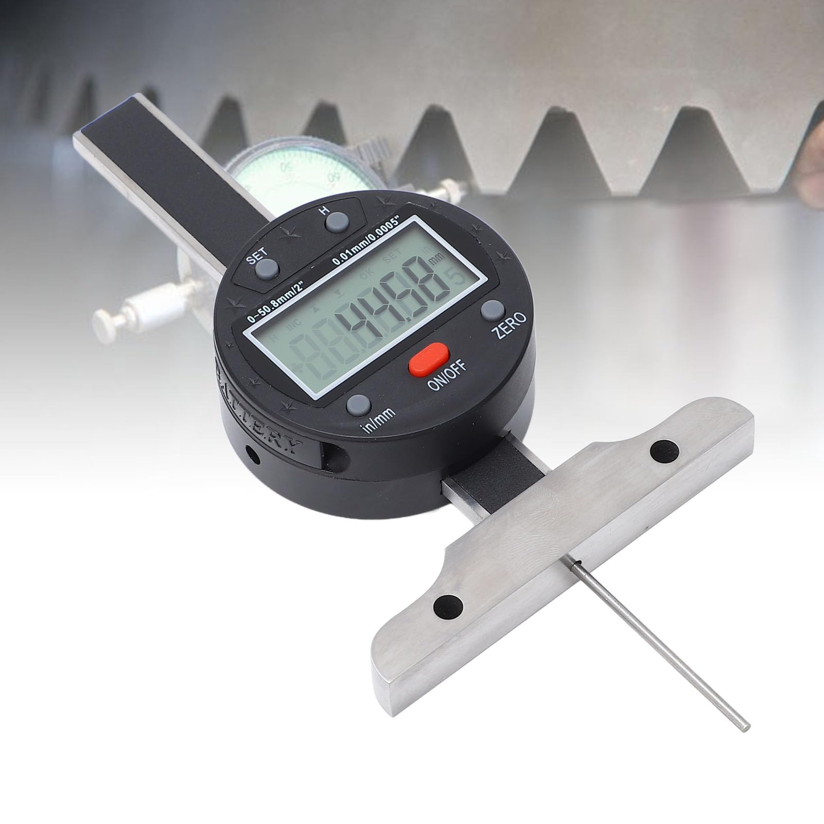 Kadimendium Medidor de Profundidad Digital con Puerto USB Herramienta de Medición Precisa para Profesionales Pantalla LCD de Precisión de 0-50,8 Mm y 0,01 Mm