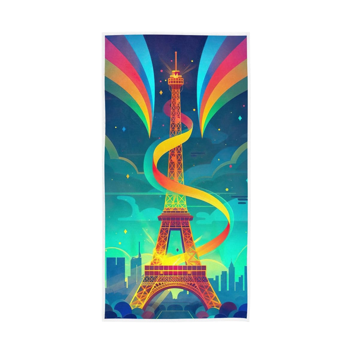 LSRCPD Paris Towel Hand Towel, Multipurpose Hand Towels Cotton for Hand, Face, Hair, Bath 15 x 30 Inches