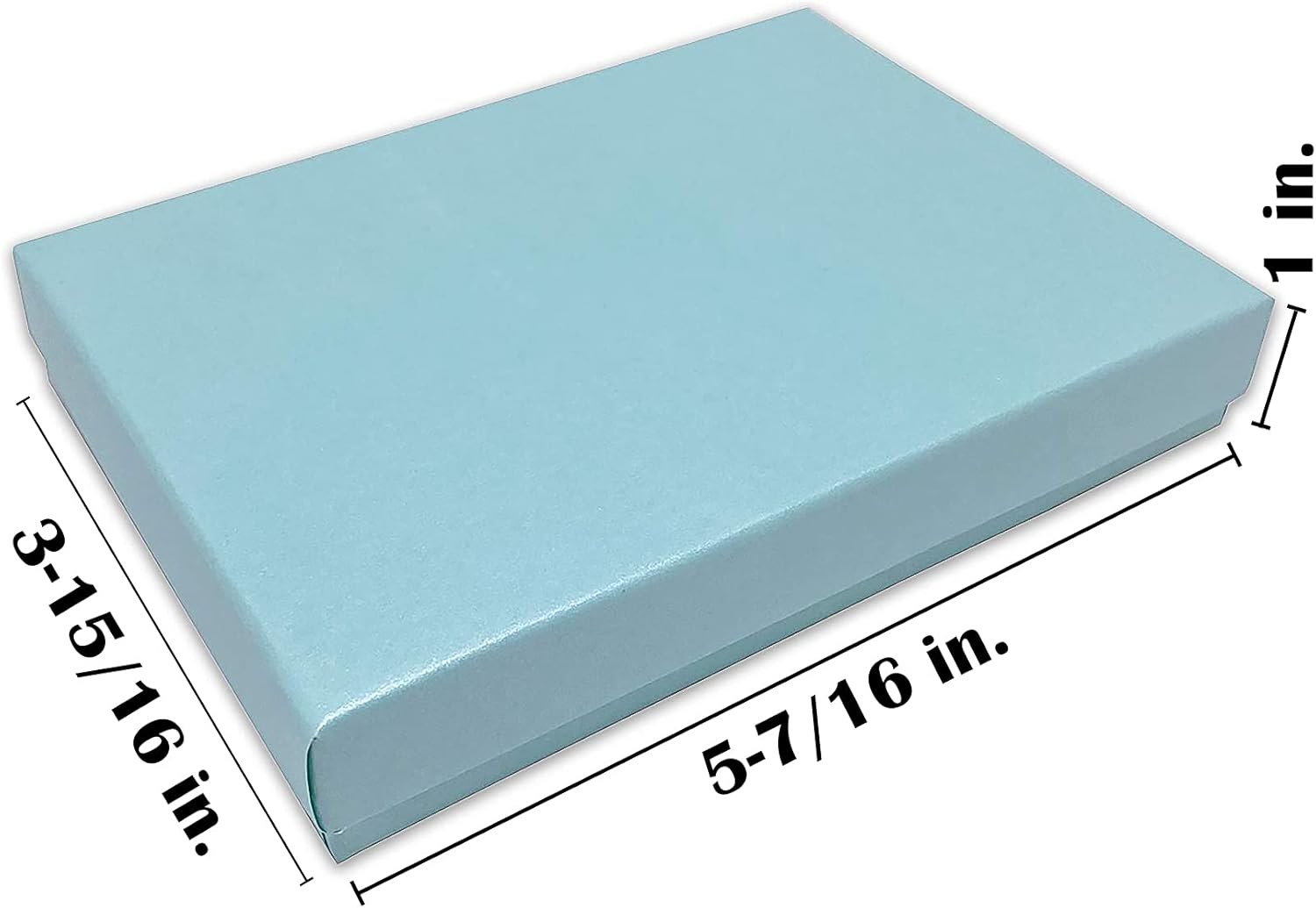 TheDisplayGuys - 25-Pack #53 Cotton Filled Cardboard Paper Jewelry Boxes Gift Case - Pearl Teal (5.4" x 3.9" x 1.0") - for Shipping or Storage