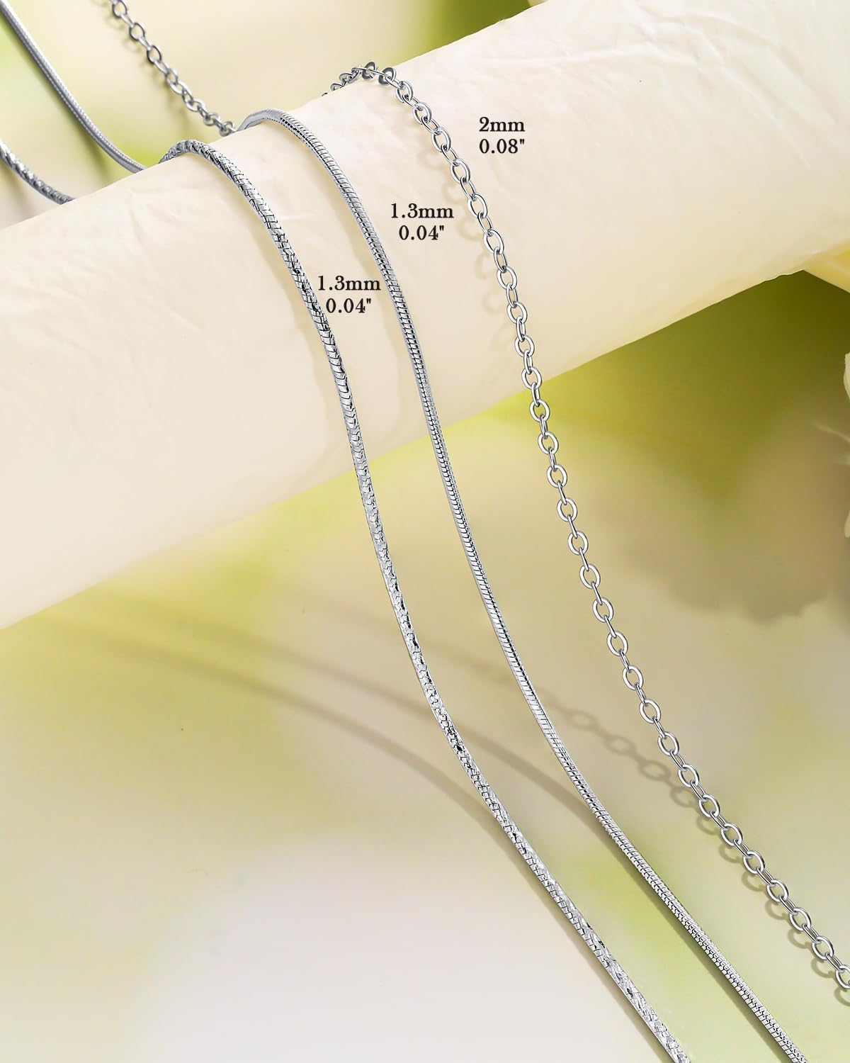 925 Sterling Silver Chain Necklace for Women Layered Necklaces Minimalist Everyday Wear Jewelry(with Box) - Image 6