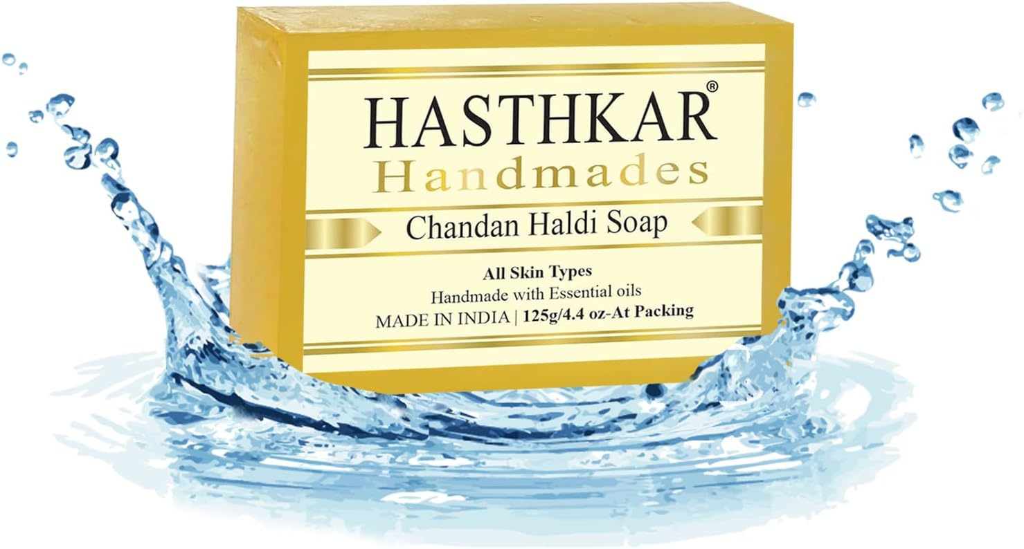 byPureNaturals Hasthkar Handmades Premium Chandan Haldi Handmade Soap 125gm