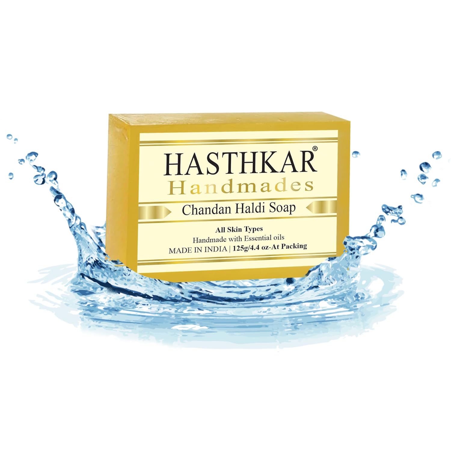 byPureNaturals Hasthkar Handmades Premium Chandan Haldi Handmade Soap 125gm
