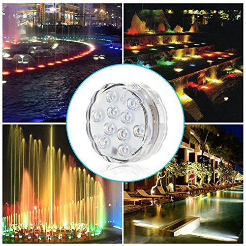 4 Packung Shisha LED Licht 3aaa batteriebetrieben 7cm RGB Multicolors Wasserdichte LED leuchtet Untersetzer mit… – Bild 7