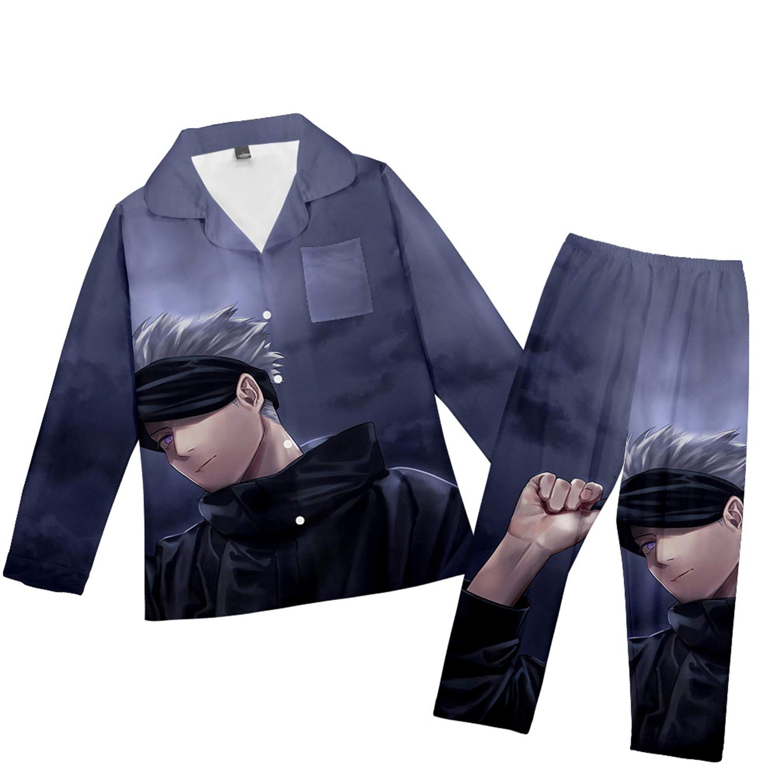 Maglietta Anime Jujutsu Kaisen - Gojo, Sukuna, Yuji, Megumi - Unisex Grigio