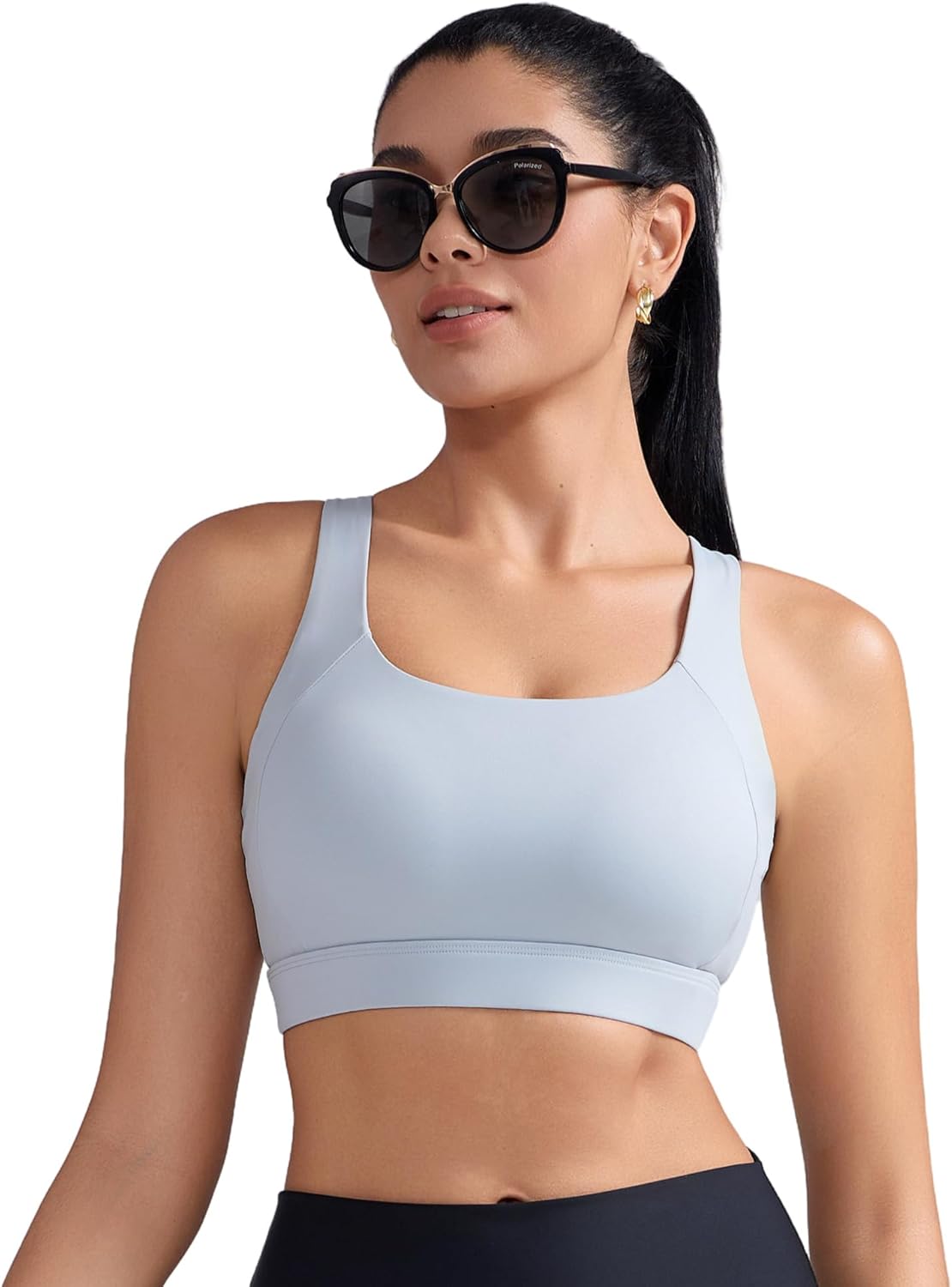 Sports Bras for Women High Impact,Adjustable Racerback Molded Cup Running Sports Bra with Sewn in Pads - Image 2