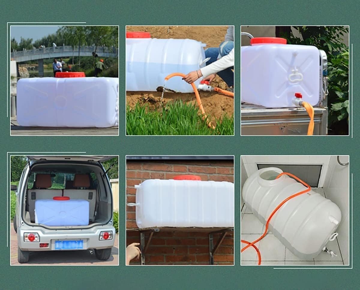 Aimery Drop-proof Large Plastic Water Storage Tanks,Emergency Water Storage Camping & Hiking Water Storage Water Container Multifunctional Water Tank(30 L)