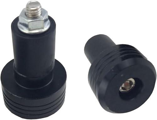 Extremos para manillar de motocicleta, 7/8 pulgadas, tapas deslizantes, tapones de peso CNC de aluminio (negro)