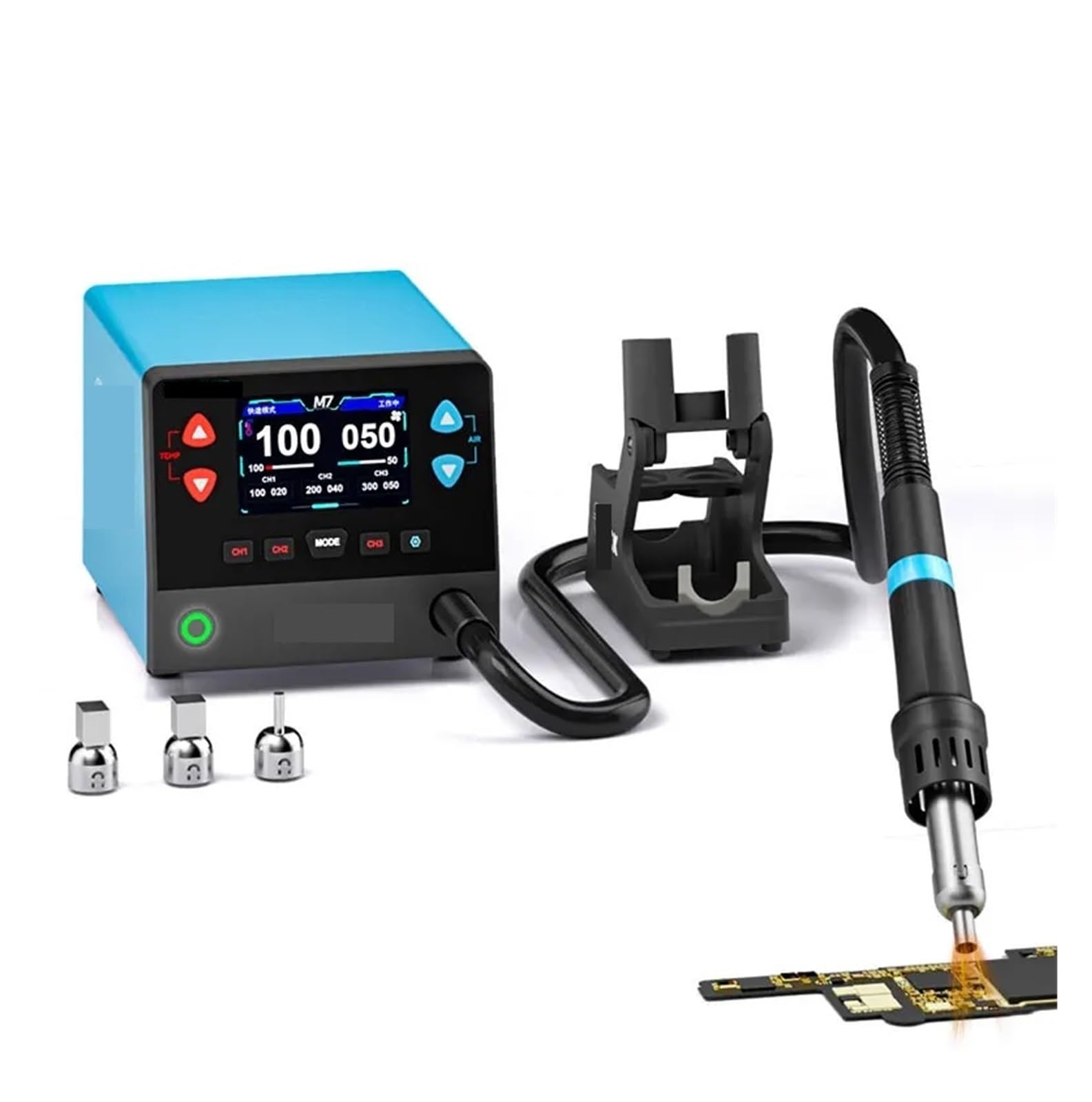 Station à air Chaud Intelligente M7 1000W, kit de retouche BGA numérique à 9 canaux