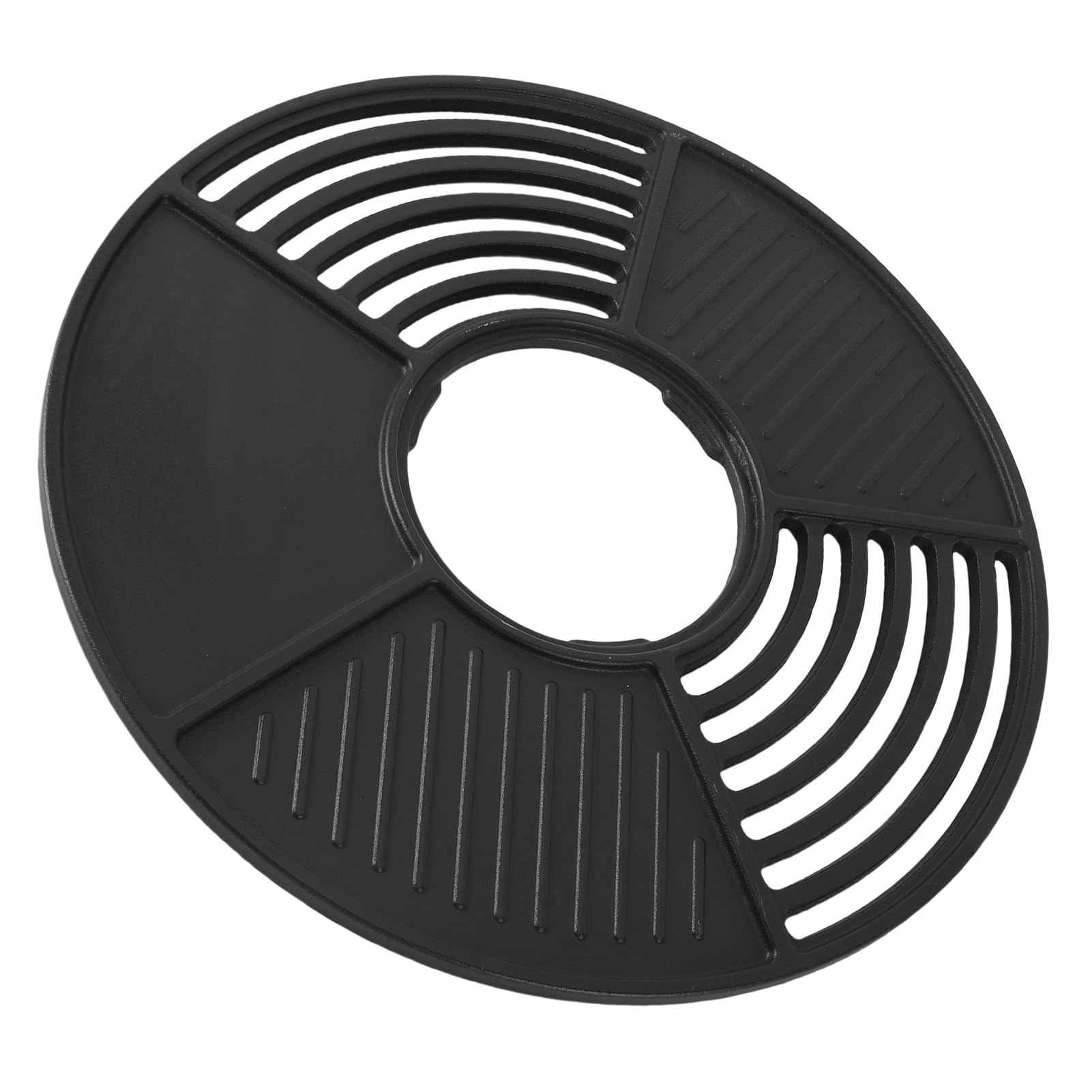 Fabater Piastra Grill, Rivestimento Antiaderente in Ghisa Smaltato Rotondo da 42 Cm, Griglia in Ghisa con Design Multifunzionale per Uso Interno Ed Esterno