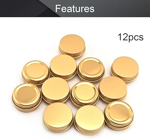 Vista 231 de Othmro Latas redondas de aluminio para tapas de metal, con tapa de rosca de 2.0 fl oz/2 onzas, 2.677 x 0.984 in (D* H) contenedores de aluminio