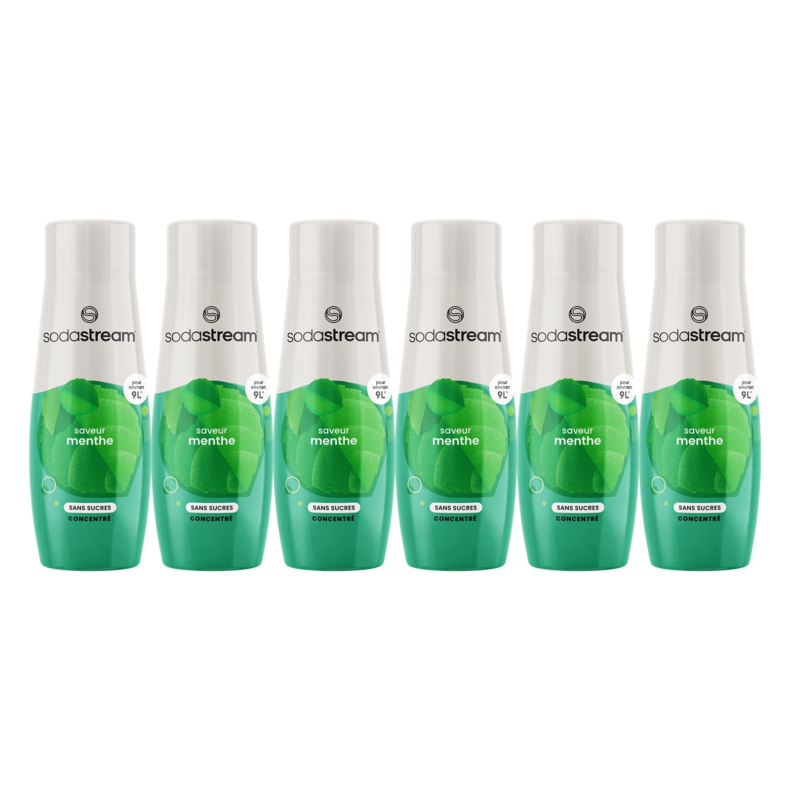 ConcentréS Sodastream - Lot De 6 ConcentréS Menthe Sans Sucres - Jusqu'a 54L De Boissons - 440 Ml-image