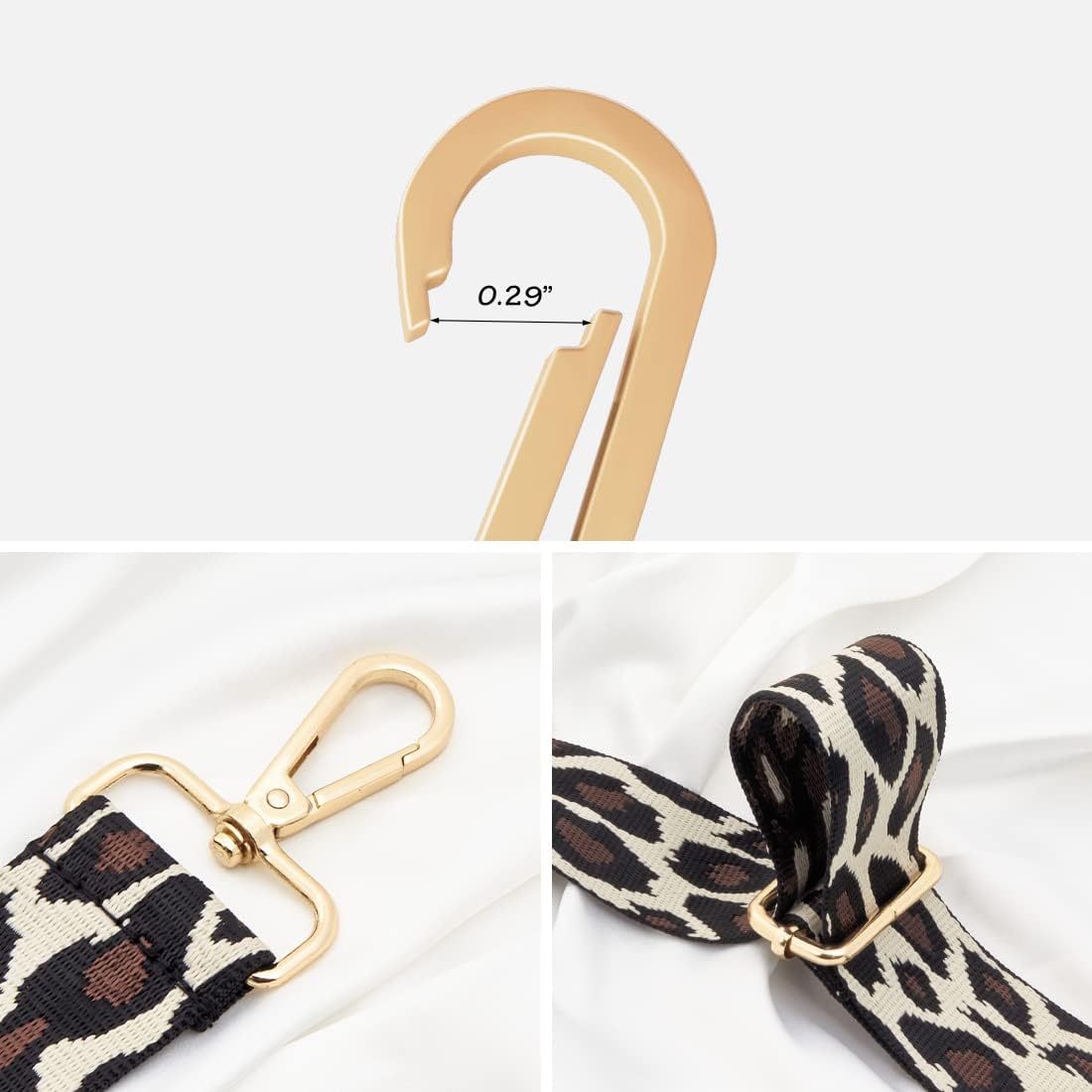 Adjustable Handbag Strap Wide Purse Strap Replacement Shoulder Crossbody Bag Strap - Image 2