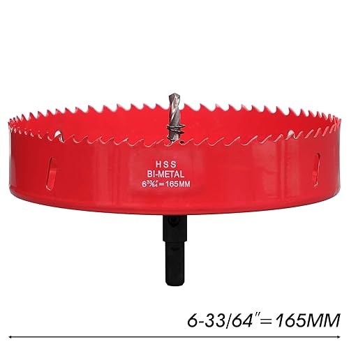 Miniatura 9 de Sierra de agujero de 6 14 pulgadas, cortador de agujeros bimetálico Hss de 6.260 in para luces empotradas, broca de agujero de profundidad de corte