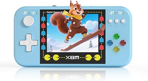 Handheld game console, Preloaded 500 Retro Video Games with 3.0 LCD Screen, Rechargeable Battery Mini Arcade Electronic Toy Gift for Boys & Girls