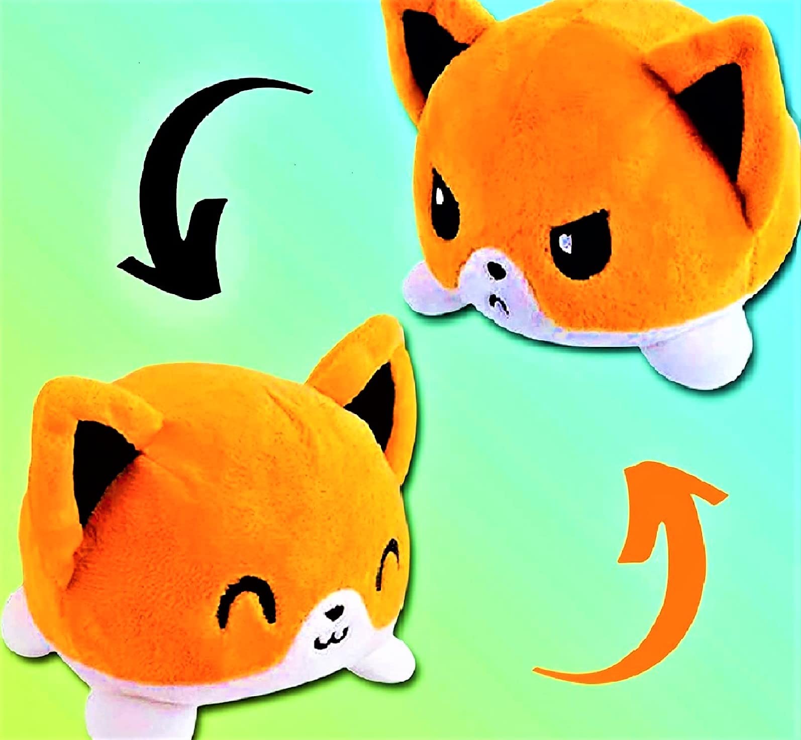 reversible plush fox