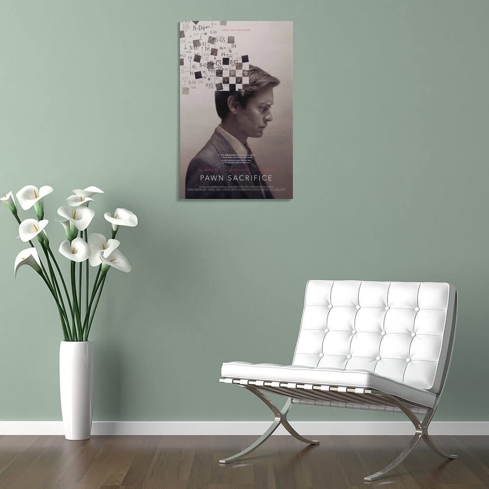 Poster di film biografico del pegno Sacrificio della pedina artistica da parete su tela, poster per soggiorno, camera da letto, 50 x 75 cm